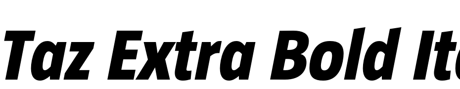 Taz Extra Bold Italic Font Download Free